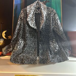 Designs by S.A.D. Chic Black and White Women's Blazer Vintage Size 14